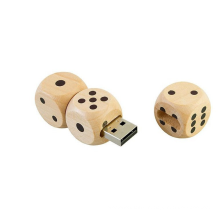 Graduation gift woodend dice usb Stick Customized Logo 4gb Memory Flash Drive